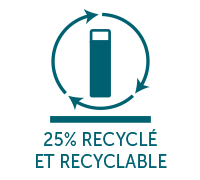 Flacon 25% RPET & recyclable